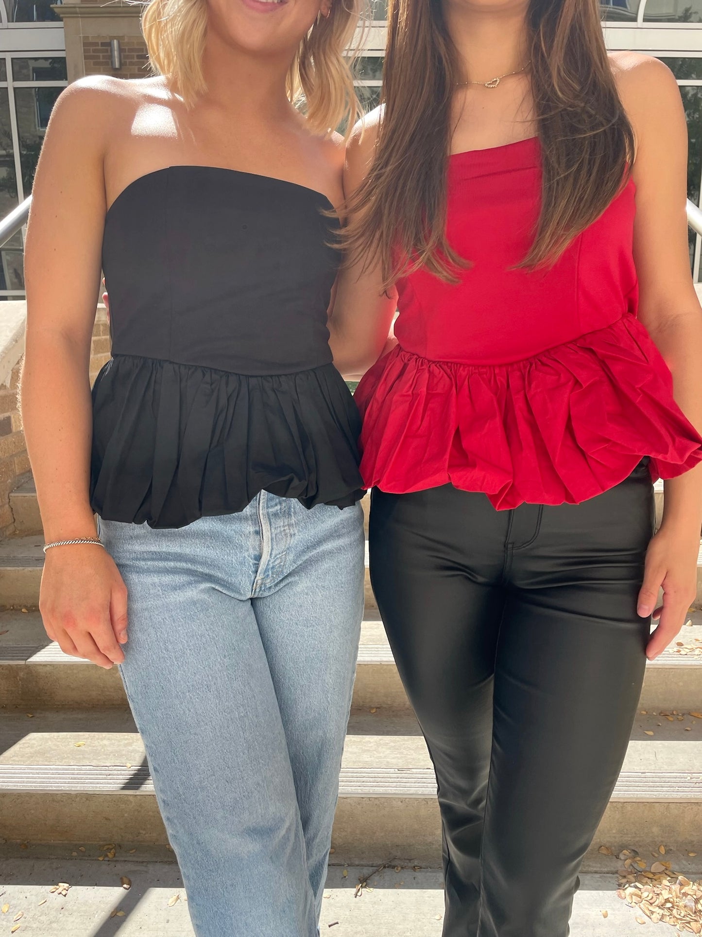 Black Tube Top Blouse