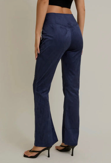 Navy Suede Leggings