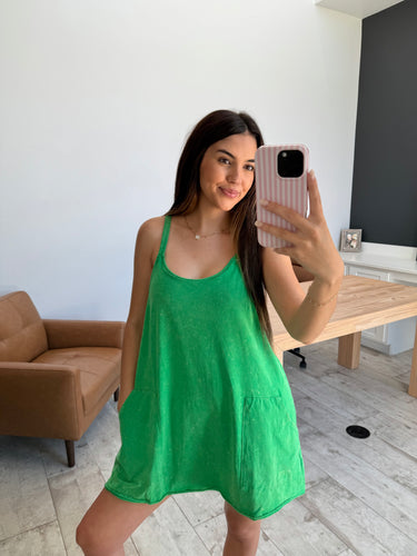 Mineral Washed Mini Dress