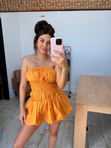 Orange Bubble Dress