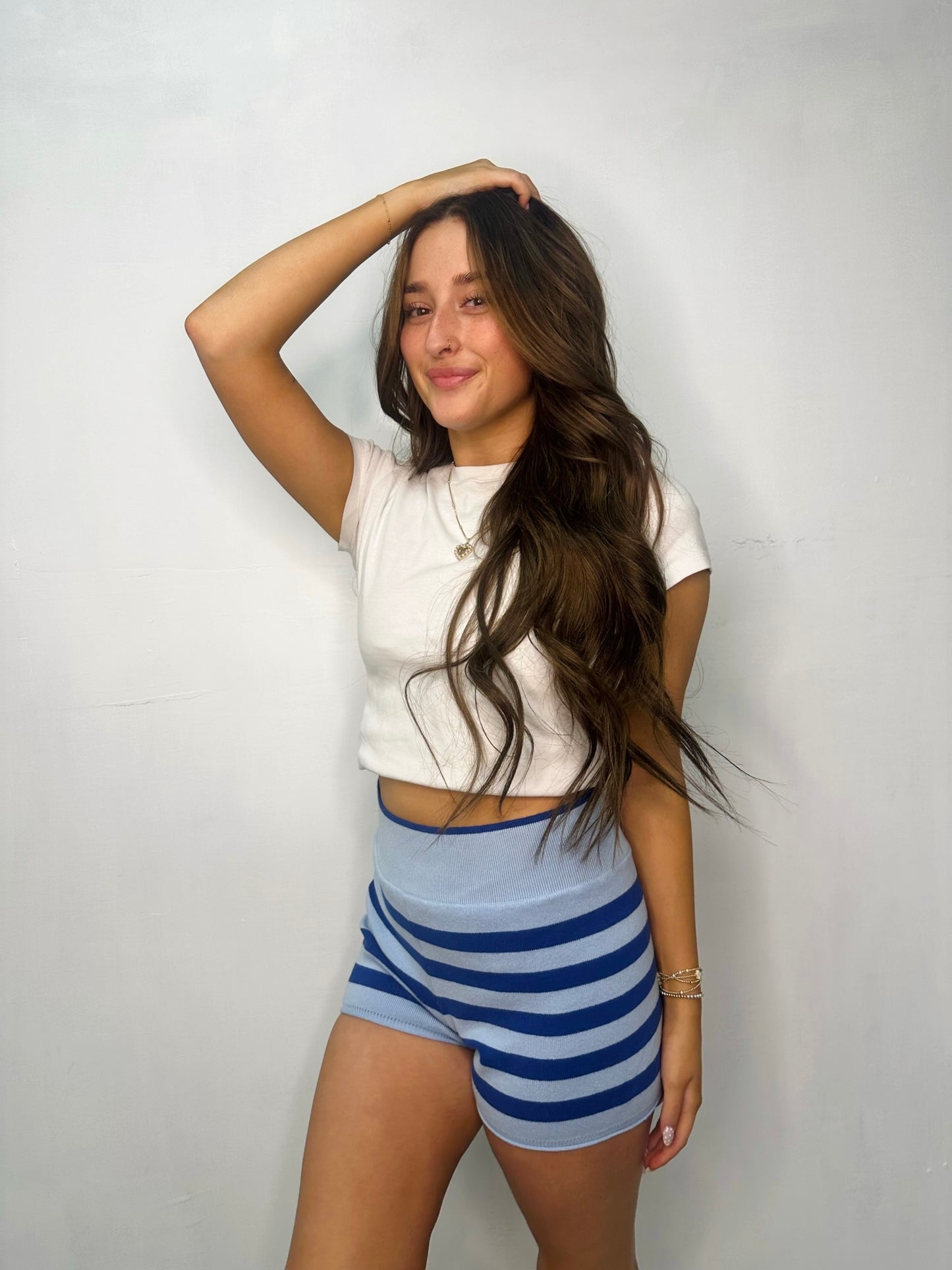 High Waisted Knit Shorts