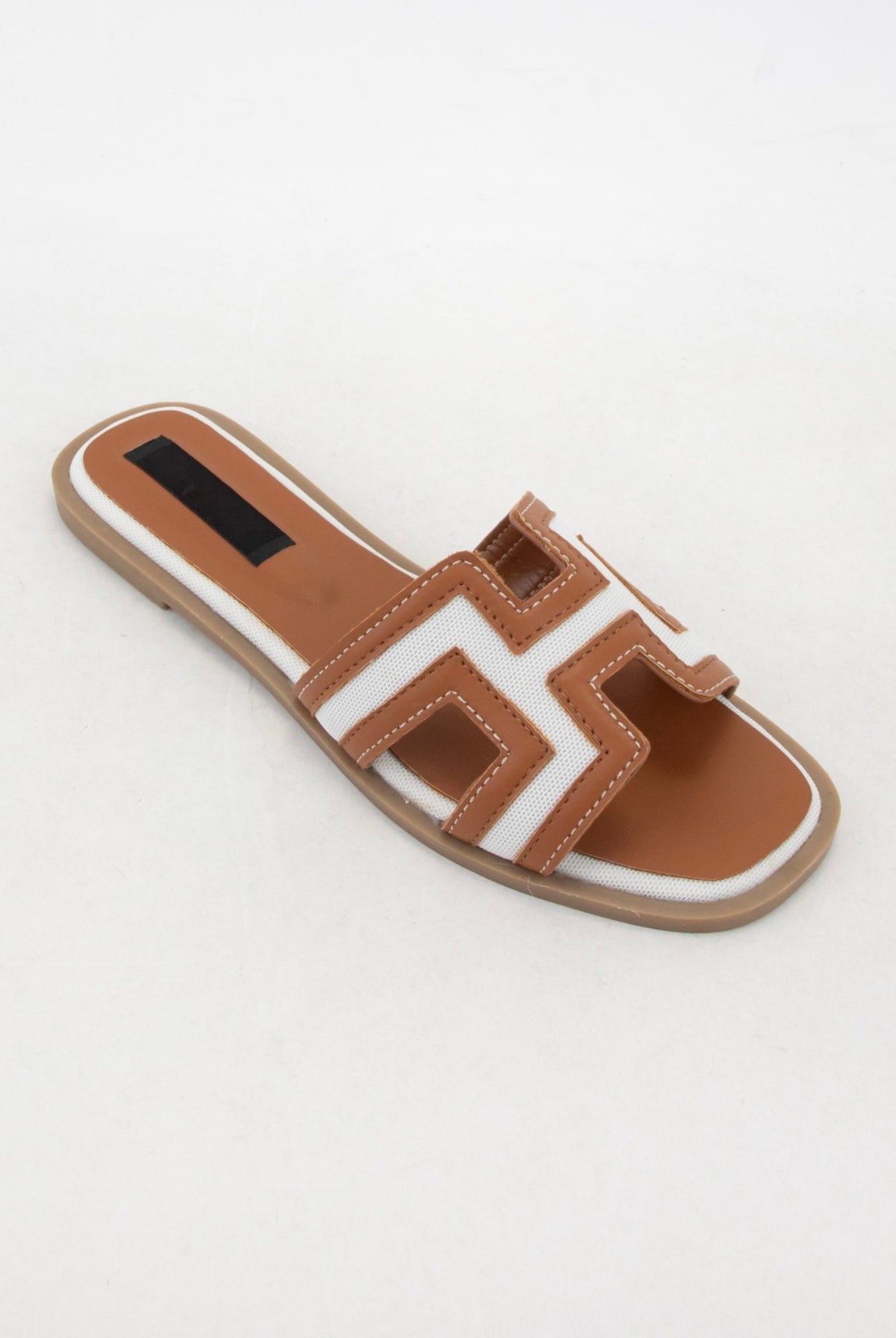 White Cut Out Sandal