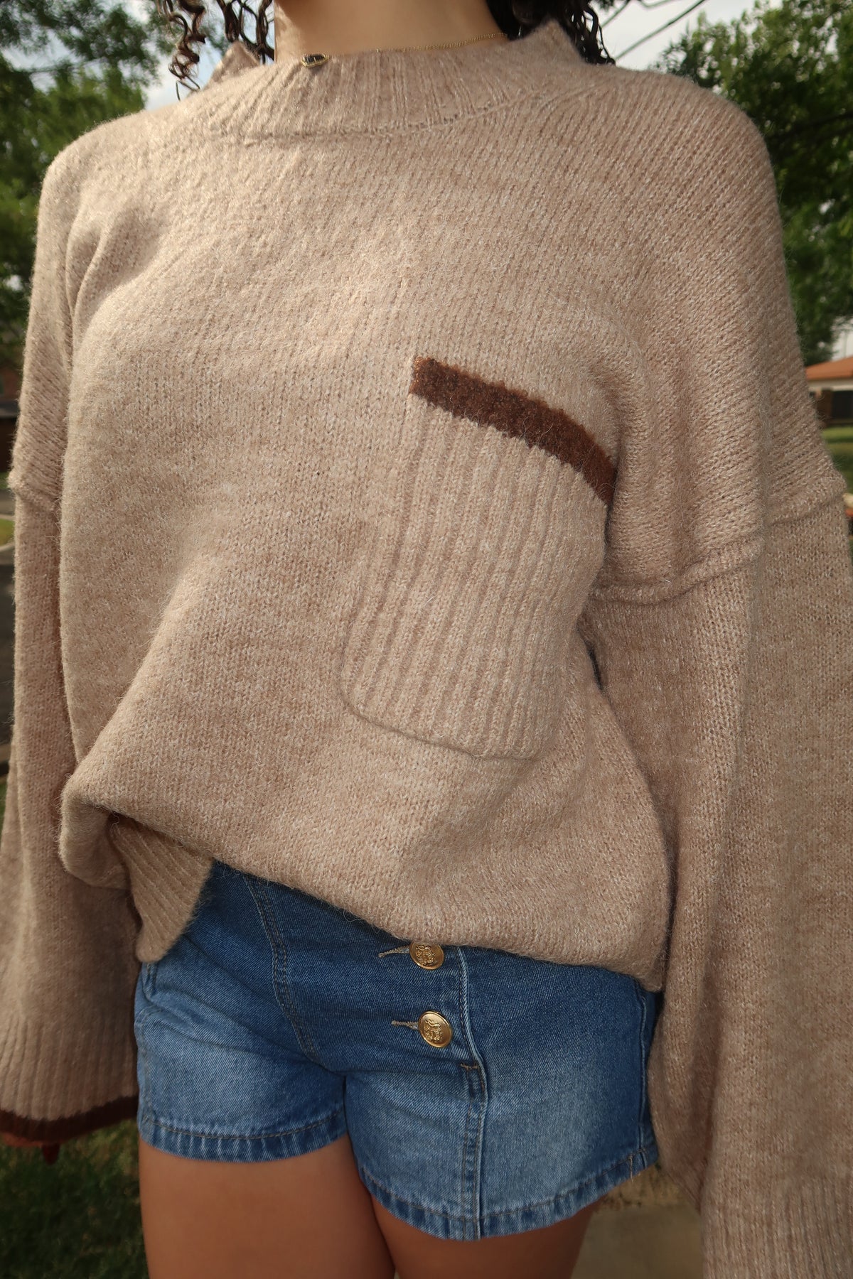 Taupe Oversized Sweater