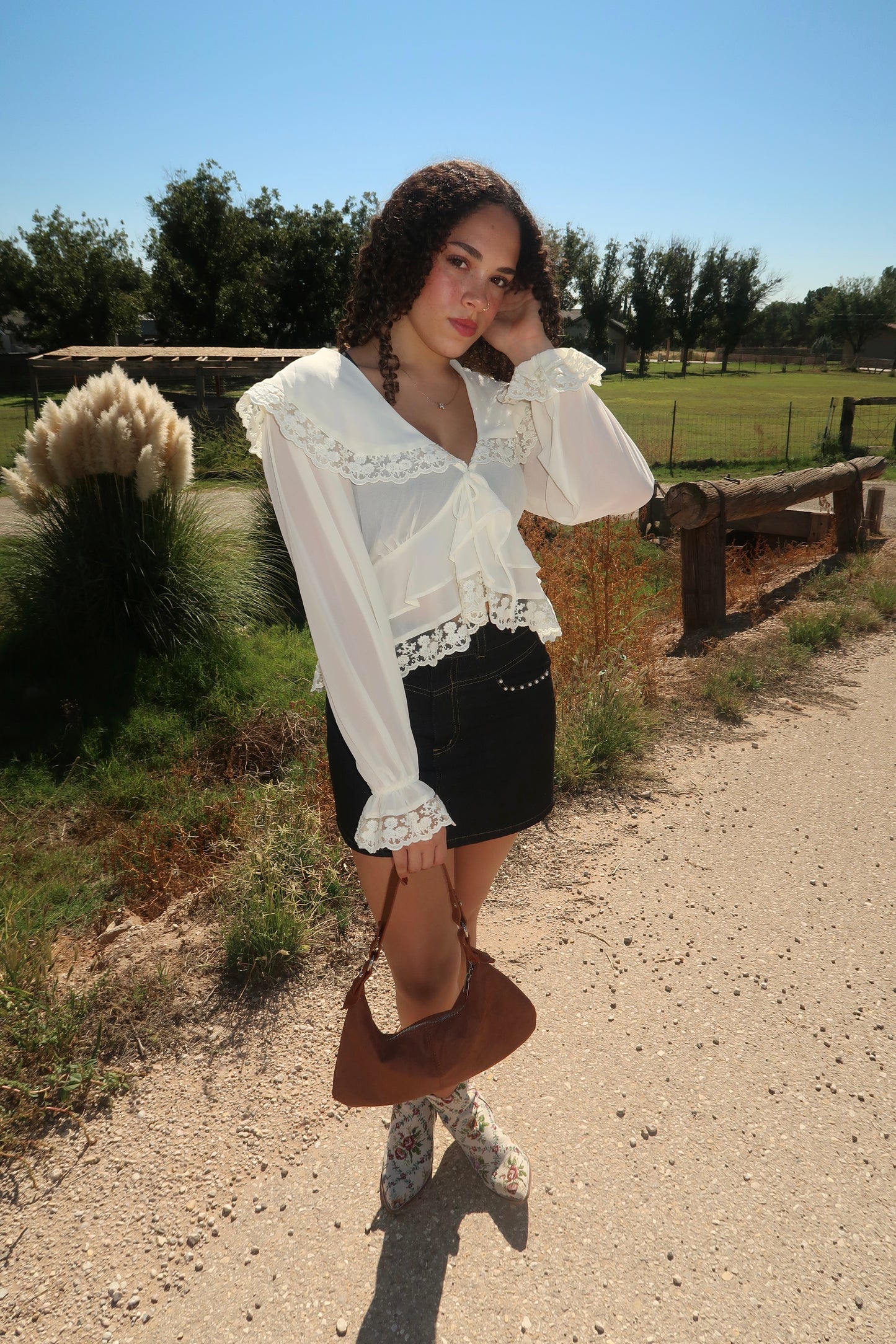 Black Denim Skirt
