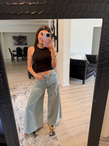 Flare Denim Pants