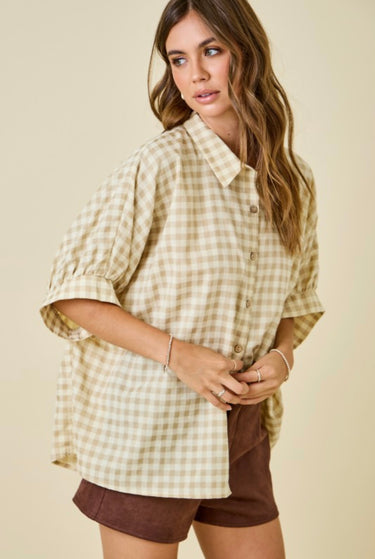 Gingham Oversized Shirt