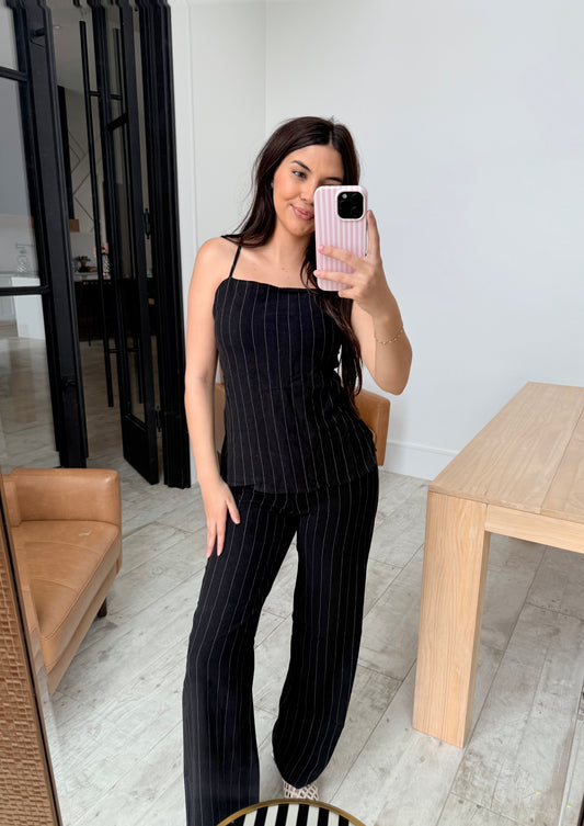Pinstripe Linen Set