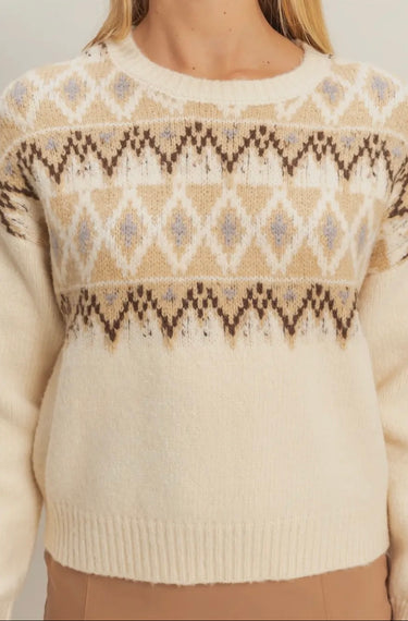 Cream Pattern Sweater