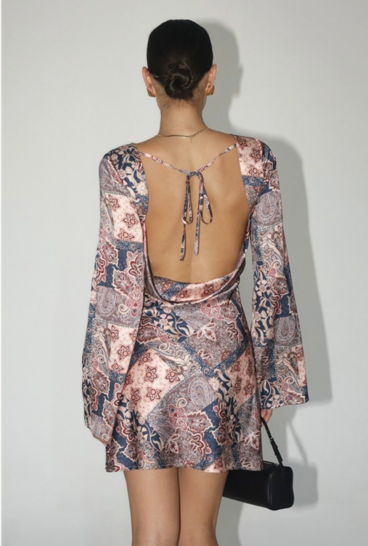 Paisley Long Sleeve Mini Dress