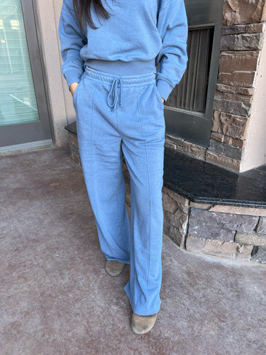 Gray/Blue Drawstring Pants