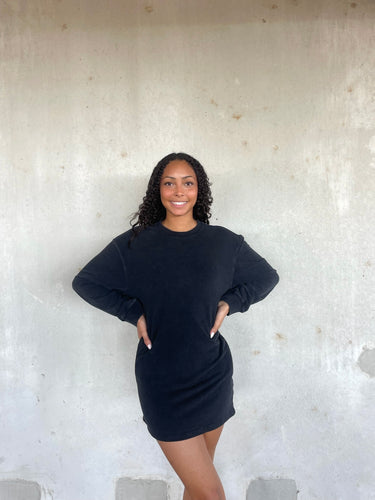 Black Sweatshirt Dress