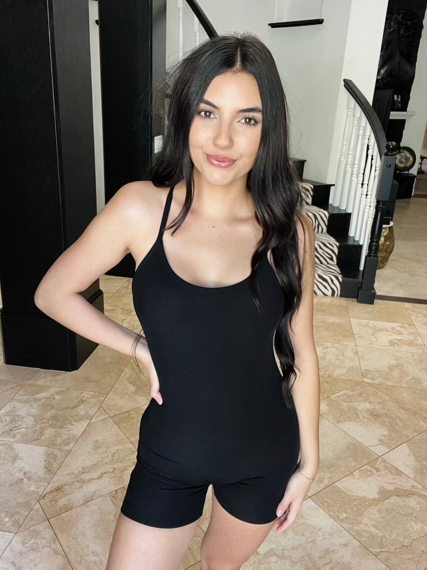 Cami Romper -Black