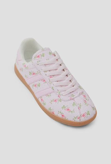 Pink Floral Sneakers