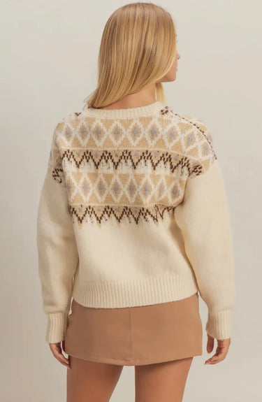 Cream Pattern Sweater