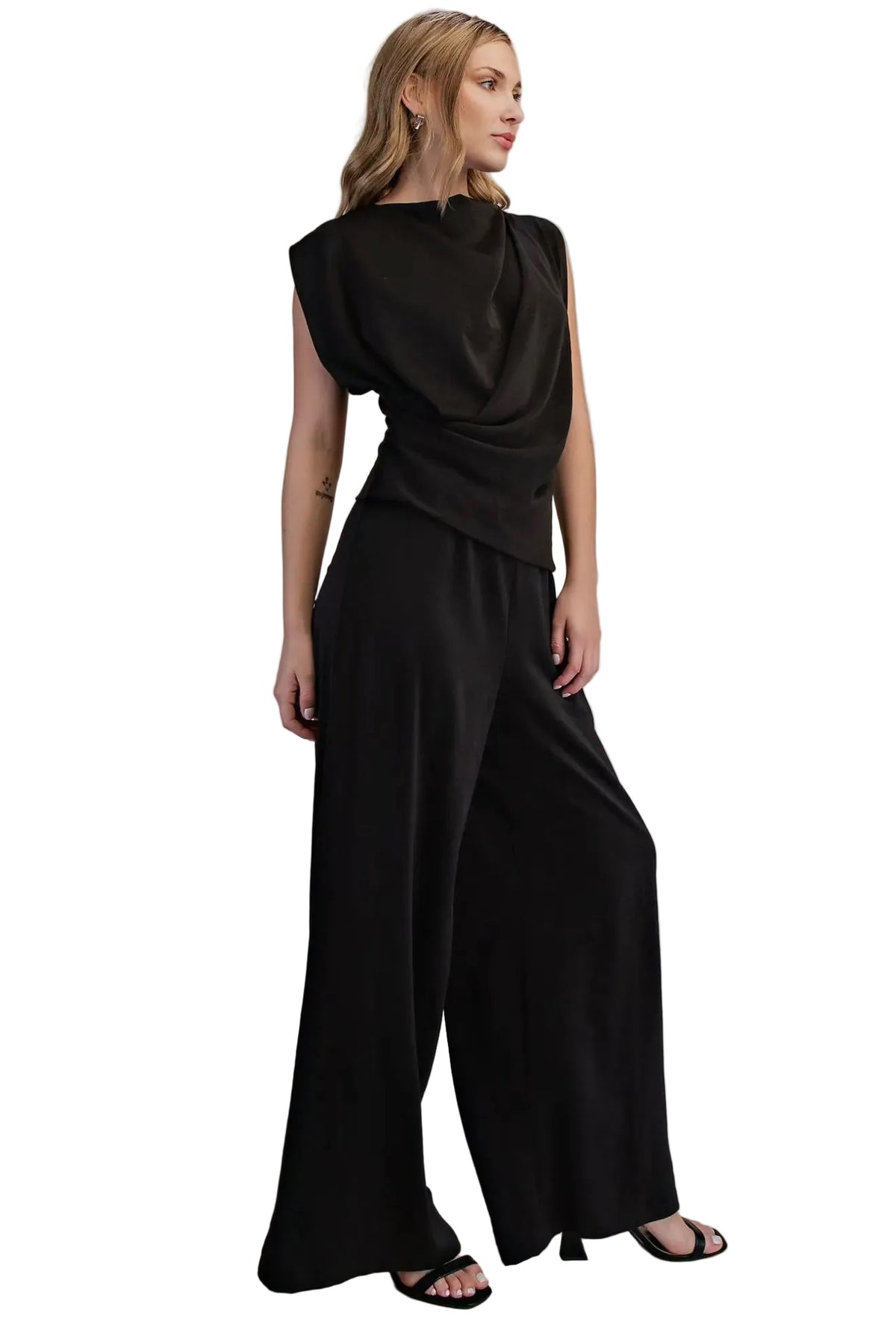 Bateau Sleeveless Jumpsuit