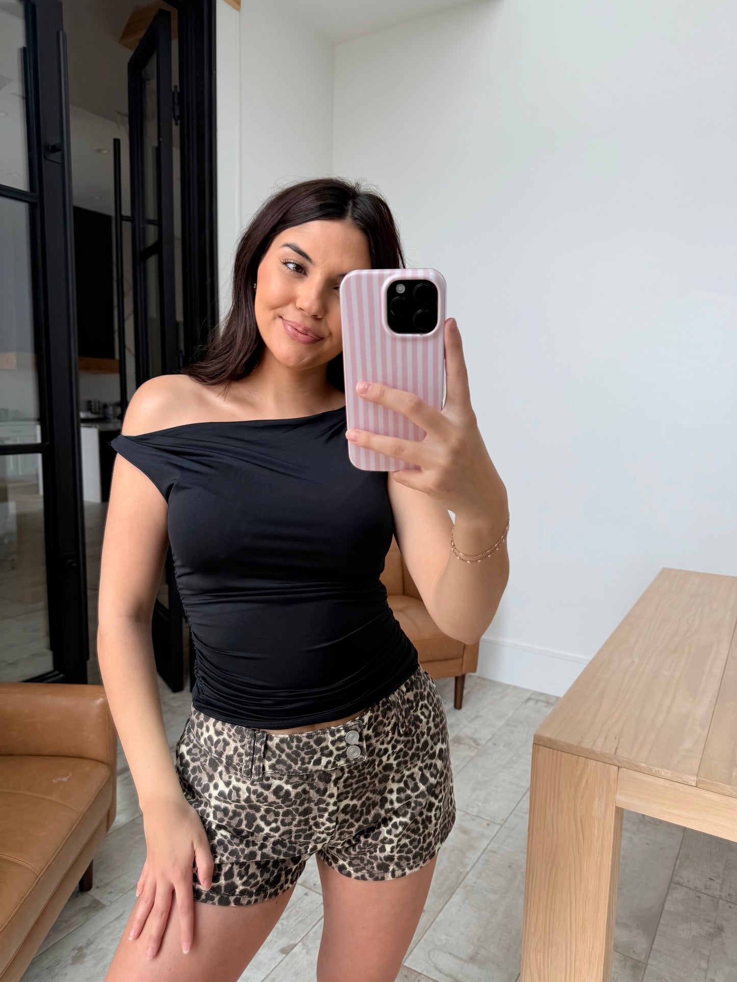 Black OTS Top