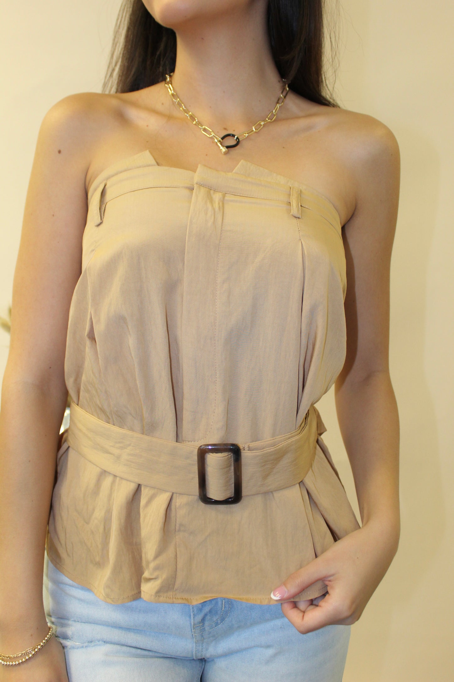 Belted Fly Top