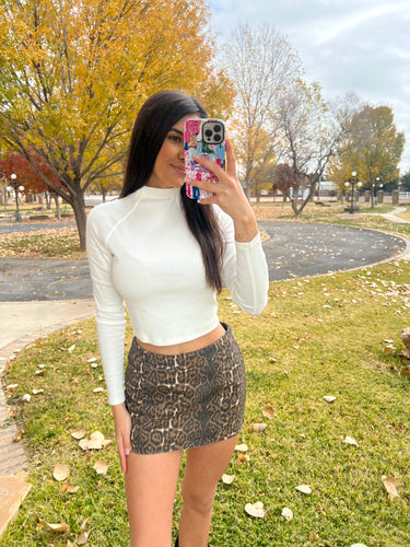 Twill Mini Skirt