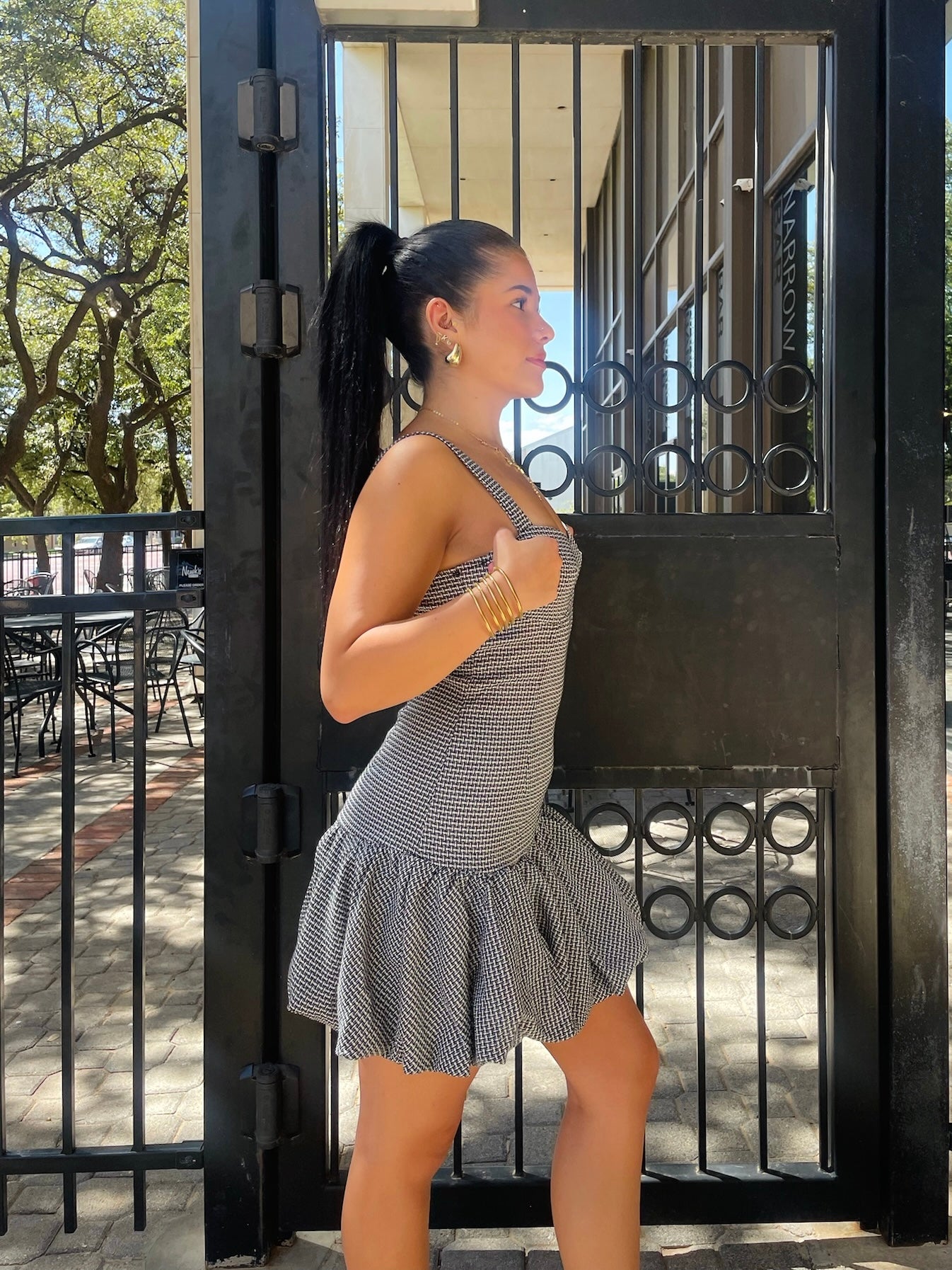 Bubble Hem Mini Dress