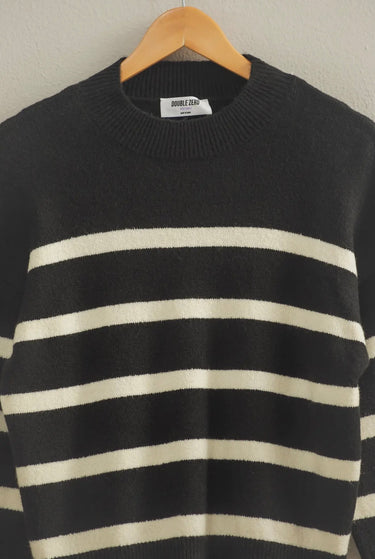 Striped High Neck Sweater
