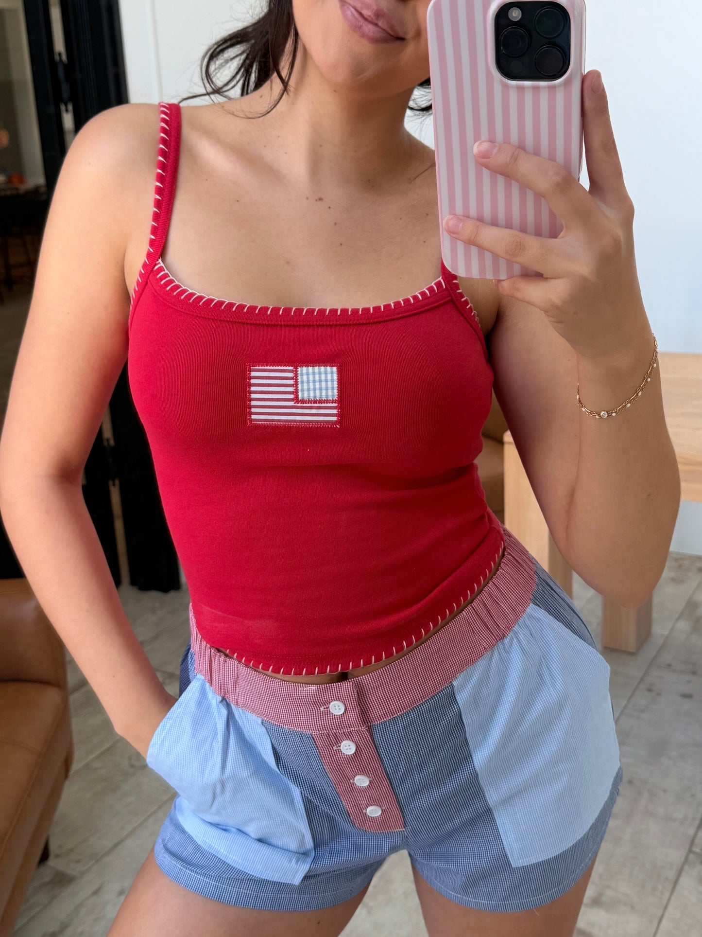 Gingham Detail Shorts