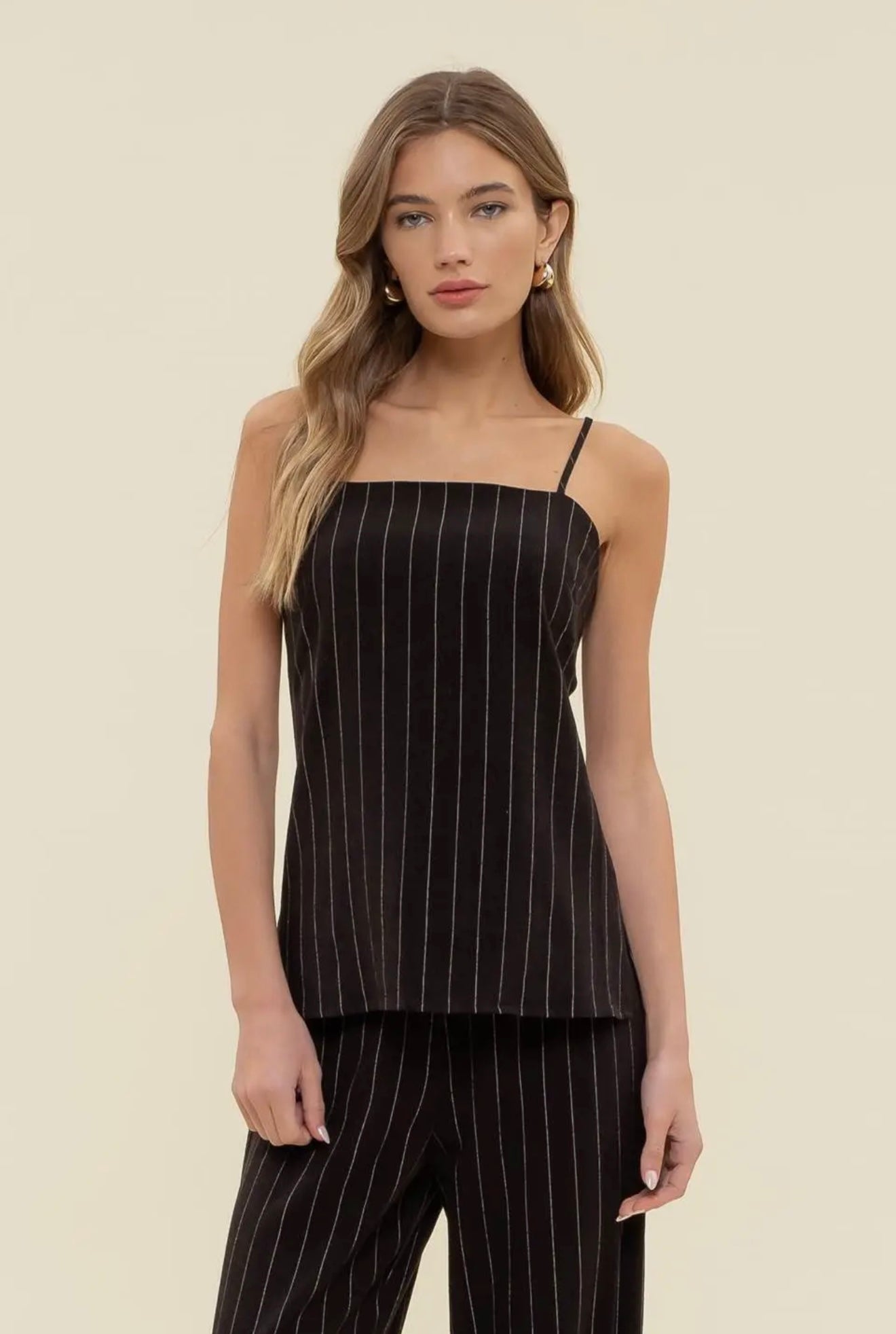 Pinstripe Linen Set