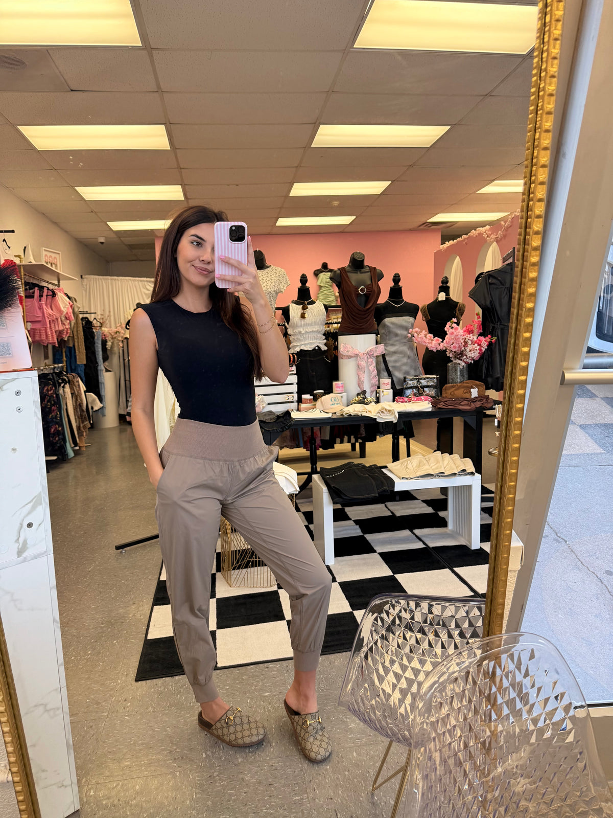 Tan Jogger Pants