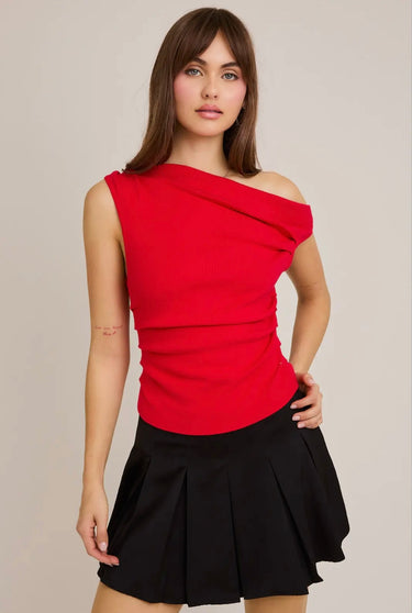 Red Asymmetrical Top
