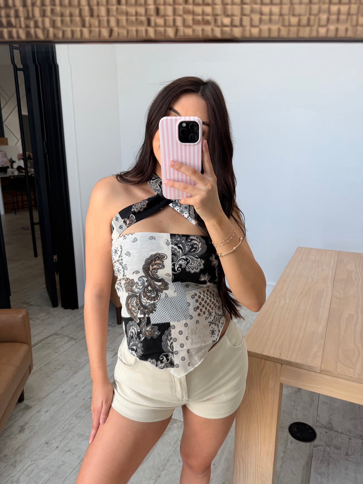 Tan Mini Shorts