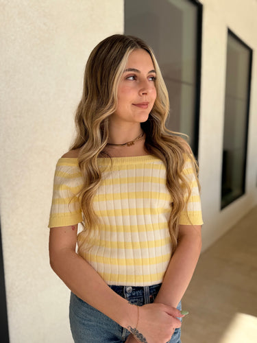 Yellow Knit Top