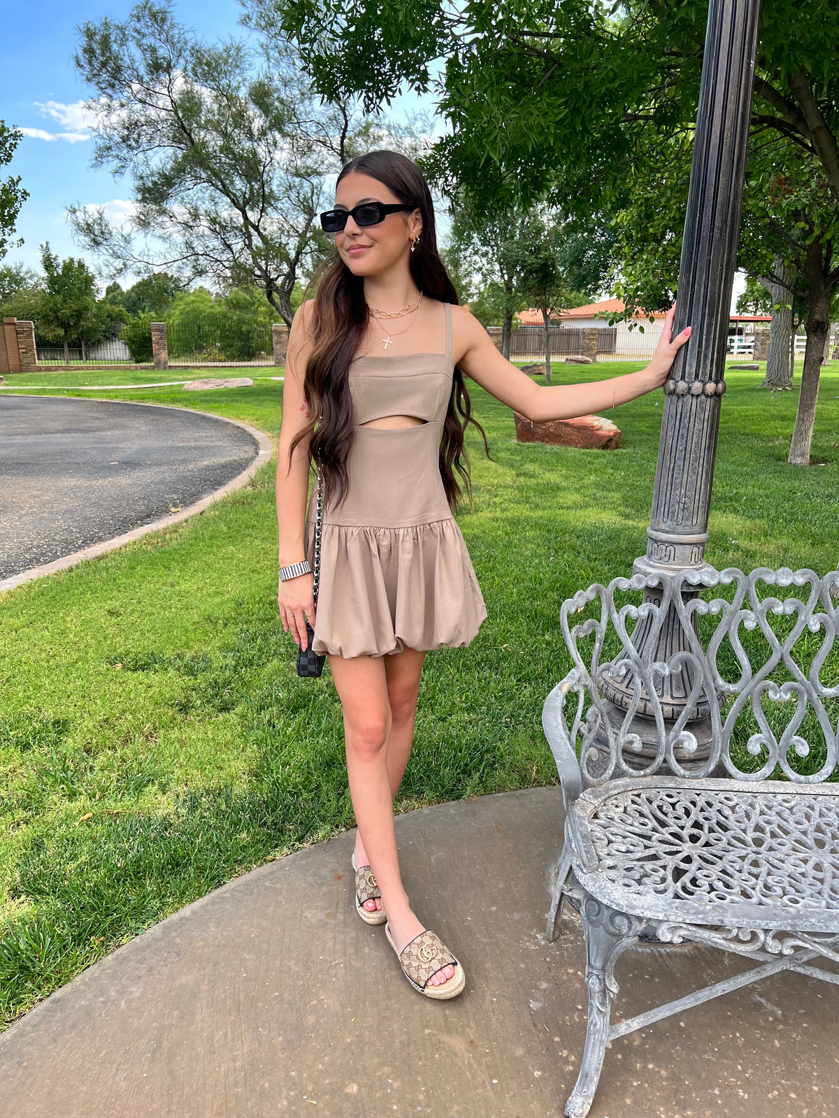 Front Cut Out Mini Dress