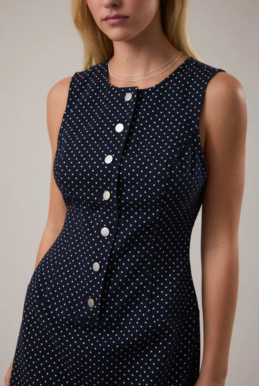 Navy/White Polka Dot Dress