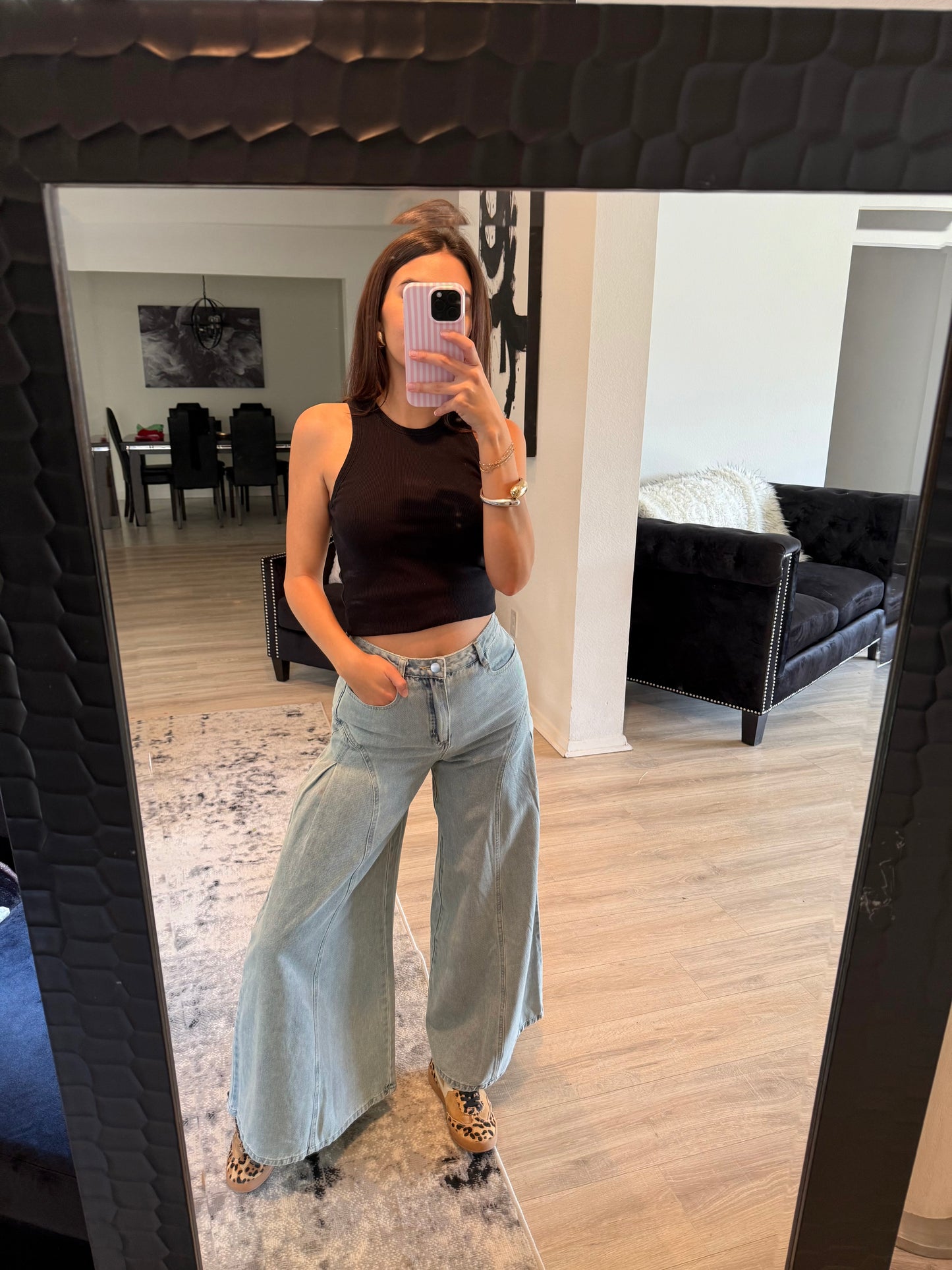 Flare Denim Pants