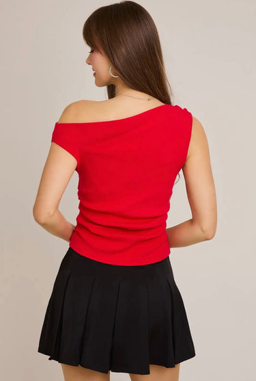 Red Asymmetrical Top