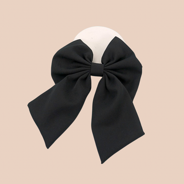 Black Clip Hair Bow