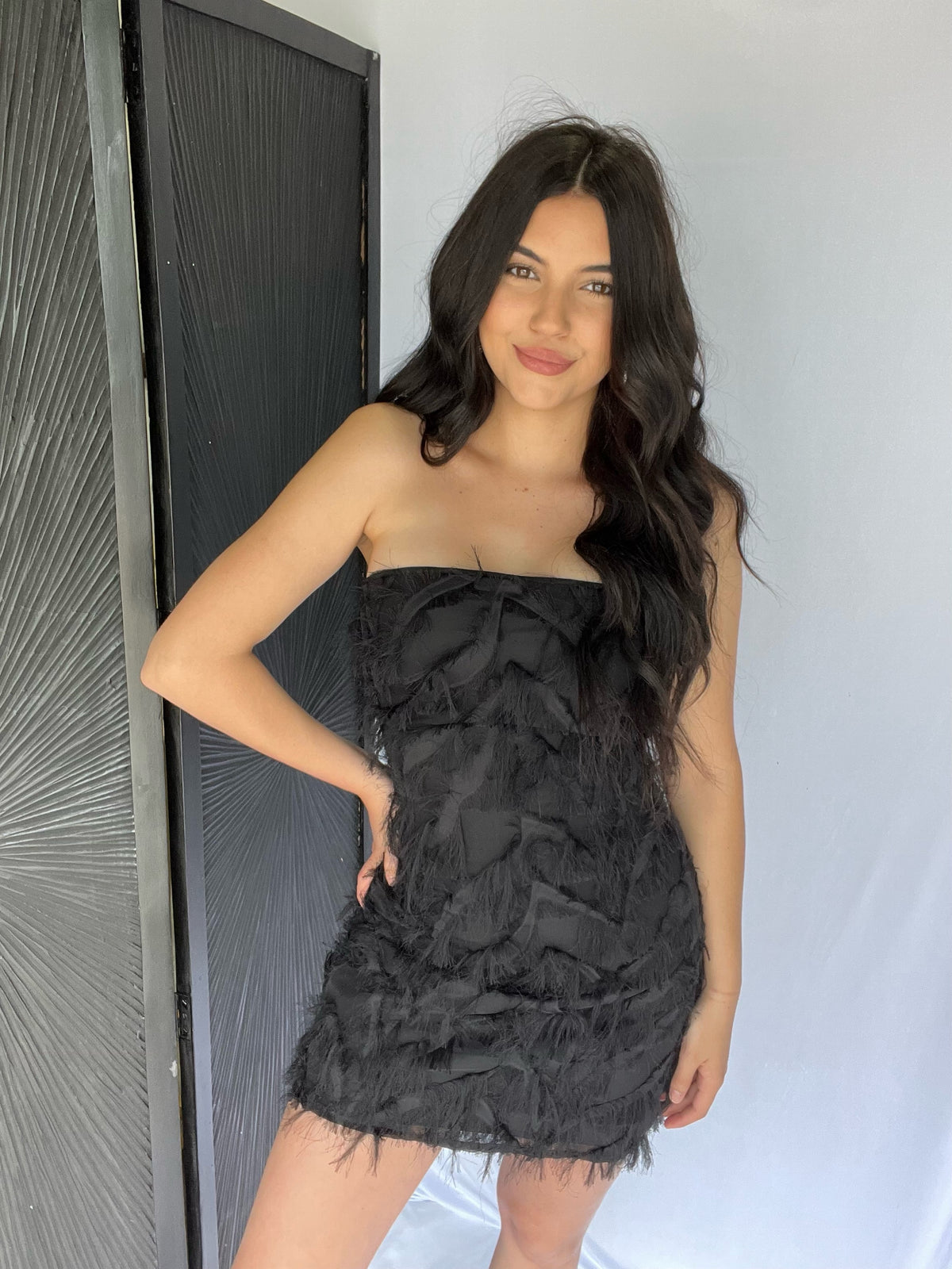 Fringe Tube Mini Dress